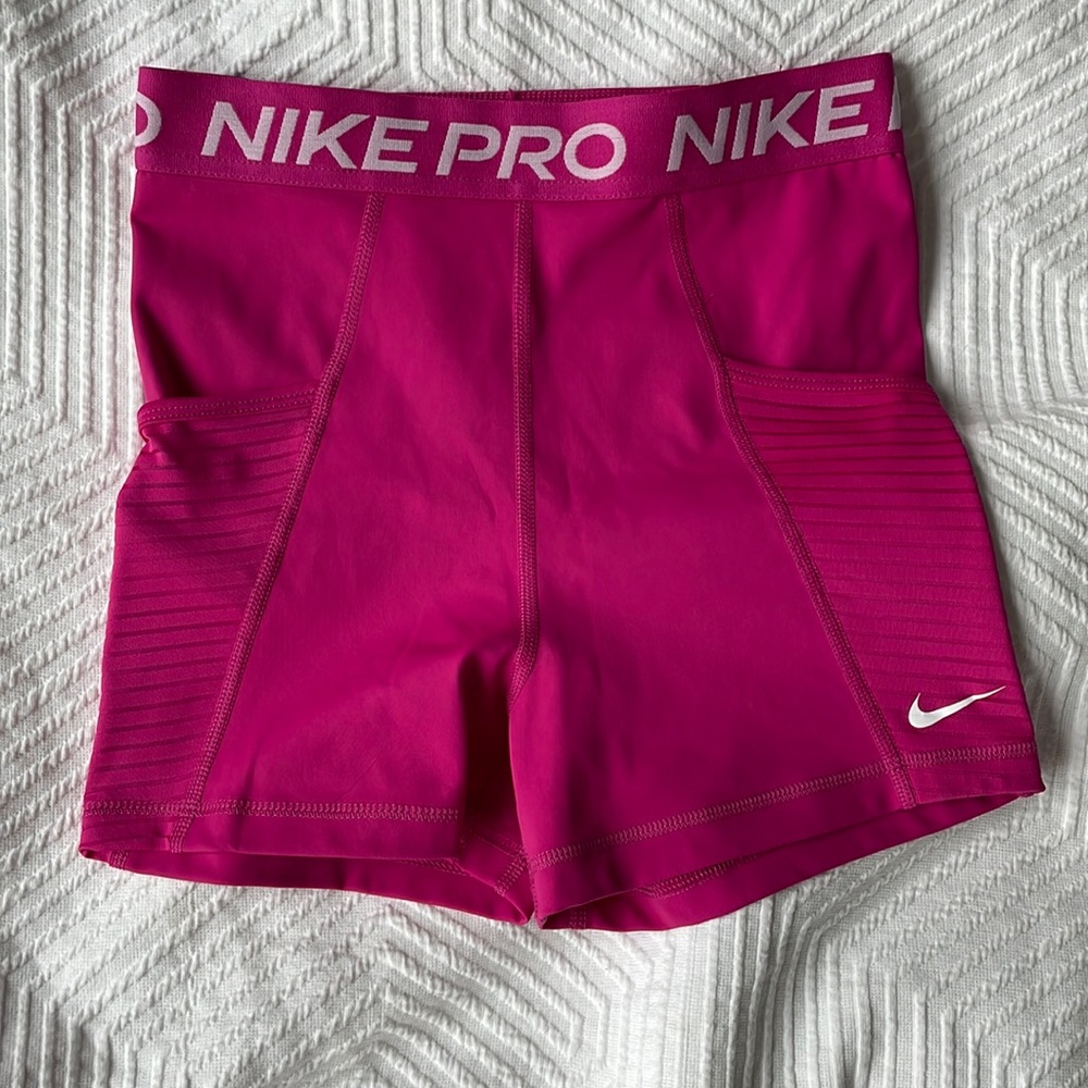 Pink Nike Pro Shorts